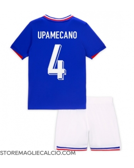 Francia Dayot Upamecano #4 Maglia Gara Casa Repliche Europei 2024 Bambino